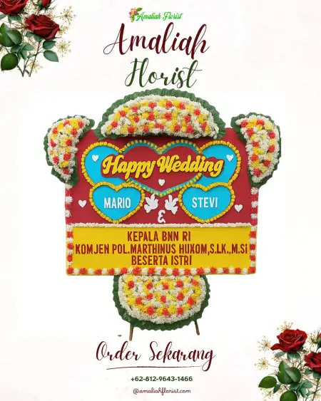 Papan Bunga Pernikahan Cimoyan